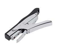 OVAQUIXI Mini Metal Stapler, Cold Rolled Steel Construction, 10 Sheet Capacity, Ergonomic Design, 3.1 X 0.8 X 6.1 Inches, Portable for Office and School (Black)