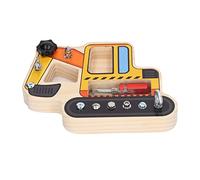 OVAQUIXI Montessori Set Educational Toy with Rounded Edge Beech Wood Screw Nut Disassembly Tool for Improving Recognition - Small Size, Enhancing Parent Child Relationship, for Kids Above Aged 3