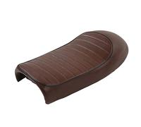 OVAQUIXI Motorcycle One Piece Seat, Artificial Leather Motorcycle Saddle with Thick Cushion Hump Design, 20.3 X 7.1 X 3.15 in, Brackets, for Cafe Racer Street Riding CB G Series (Striped Style)