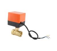 OVAQUIXI Motorized Brass Ball Valve 2 Way, Low Noise Actuator for Hot and Cold Water Control in HVAC Applications, Reliable 1 X Brass Unit