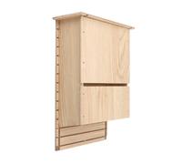 OVAQUIXI Outdoor Bat House, Handcrafted Weatherproof Composite Wood Bat with Pre Installed Sturdy Hooks, for Garden Eaves Trees Houses Easy Installation