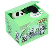 OVAQUIXI Panda Piggy Bank, Funny Automatic Coin Stealing Piggy Bank for Kids, ABS Material, Home Desktop Decoration