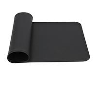 OVAQUIXI Pet Food Pad Silicone Feeding Mat 30 X 48 Cm Non Slip Pet Bowl Mat with Raised Edge for Dog and Cat Bowls Fountains and Automatic Feeders (Black)