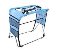 OVAQUIXI Pet Grooming Hammock with Stainless Steel Frame, 8 Holes | Portable Folding Design, Drainable Mesh Fabric Top, Adjustable Straps, 40kg Capacity Frame, Side Pocket Storage