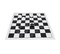OVAQUIXI Plastic Checkers Set (24 Checkers Pieces + 1 Board, Piece Diameter Approx.0.90in/23mm) Fits/Gait Board Games, For Ages 3+ Home Outdoor Entertainment