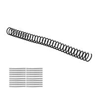 OVAQUIXI Plastic Spiral Binding Coils Transparent, 19mm Inner Diameter Stationery Accessories for A4 Documents, 20Pcs Bundle for Office and School Use (Black)