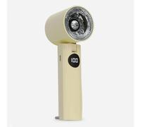 OVAQUIXI Portable Fan with Digital Display, Folding Design (Gold)