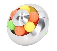 OVAQUIXI Portable Rotating Ball Puzzle, Toy to Relieve Stress and Exercise Color Discrimination, Suitable for Teenagers and Adults At Home (Silver)