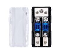 OVAQUIXI Power Distribution Block, Durable Plastic 1 in 2 Out Fuse Holder, 60A Capacity for Trucks Boats Cars