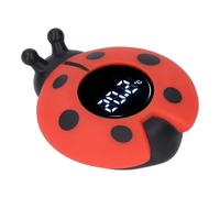 OVAQUIXI Precise Baby Bath Water Room Thermometer LED Display Ladybird Shaped IP67 Water Resistant Bath Temperature Toy for Newborns Eco Materials