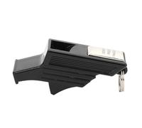 OVAQUIXI Precise Sports Training Referee Whistle with Powerful Sound Penetration for Basketball Football Outdoor Activities and Emergencies (Black and Silver)