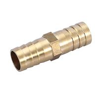 OVAQUIXI Quality Brass Straight Pipe Joiner Barbed Connector for Fluid Separation Home Gas Piping 6-20mm (14mm(2pcs))