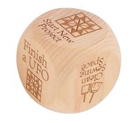 OVAQUIXI Quilter Dice Sewing Decision Dice Patchwork for Crafters with 6 Engraved Tasks Wooden Sewing Tool for Enthusiasts