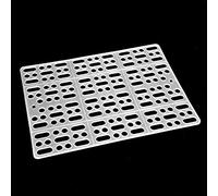 OVAQUIXI Rabbit Cage Pad Mat Hutch Mat Durable Plastic Non- Easy to Clean No-Slip Surface with Rounded Smooth Edges for Small Animals Guinea Pigs (White)