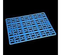 OVAQUIXI Rabbit Cage Pad Mat Hutch Mat Durable Plastic Non- Easy to Clean No-Slip Surface with Rounded Smooth Edges for Small Animals Guinea Pigs (Blue)