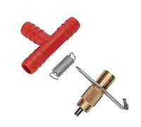 OVAQUIXI Rabbit Water Nipple Drinker Set Copper and Plastic Automatic Drinking Fountain 100PCS with Tee Pipe Spring and Paster for Rabbit Farm Guinea Small Animals (Nipple type drinking