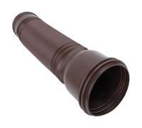 OVAQUIXI Rain Gutter Downspout Extension Flexible PE Extendable Drain Away Extender 20-59in Adjustable Length with Block for Outdoor Villa Round Downpipe (Brown)