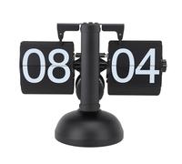 OVAQUIXI Retro Flip Clock Digital Mechanical Flip Down Clock with 304 Stainless Steel Body & Minimalist Design for Home Office Décor (All Black)