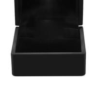 OVAQUIXI Ring Box, Led Light, Rubber Shell, Plush Lining, 4 Colors (Black) | Jewelry Storage Case, Engagement Wedding Use, Rubber Shell, Plush Lining, Opening Light, 6.5 X 6 X 5 Cm