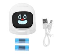 OVAQUIXI Robot Emotional,Car Ornament 52 Funny Expressions Dashboard Decor Magnetic Base Center Console Interior Companion (White)