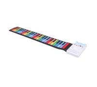 OVAQUIXI Roll Up Piano Keyboard, 49 Keys Foldable Colorful USB Rechargeable Silicone Electronic Hand Piano for Kids Outdoor Use