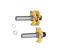 OVAQUIXI Router Bit Tool 2Pcs T Type Milling Cutters for Woodworking Quick Cutting Carbon Steel (1/2 Inch)