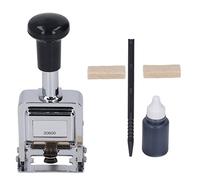 OVAQUIXI Self Inking Number Stamp 6-Digit Automatic Numbering Machine Sequential Numberer with Zinc Alloy Frame for Banking Accounting