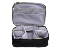 OVAQUIXI Sewing Storage Bag, 2 Layers Oxford Cloth Sewing Box with 4 Detachable Dividers for Scissors Pins Needles 28x19x15.5cm/11.02x7.48x6.10in