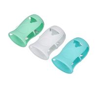 OVAQUIXI Shatter Proof Silicone Bottle Cover 3pcs Sleeve for Glass Baby Bottles 8 Oz - Excellent Protection, Easy to Clean, Ideal for Parents and Caregivers (White+Light Green+Dark Green)