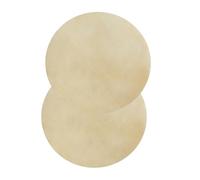 OVAQUIXI Sheepskin Drum Head, Thick and Sturdy, Transparent Sound for African Drums, 2 Quantity (9.0 inches)