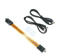 OVAQUIXI Slim,Flat Power Cable,0.25mm Thin F Female Connector for CCTV Cameras,26cm with Adapter for Door and Window Feedthroughs