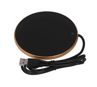 OVAQUIXI Smart Coffee Mug Warmer with Auto Shut Off, 55°C Constant Temperature Coaster for Desk, Electric Beverage Warmer for Coffee Tea and Candle Wax (Gold)