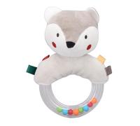 OVAQUIXI Soft Plush Infant Rattles Ring Toy Promoting Hand Eye Coordination for Newborns Colorful Sensory Toy (Type A)