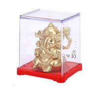 OVAQUIXI Solar Swinging Elephant Toy, 2PCS Lucky Elephant Figurine Decoration for Car Dashboard Home Desk Office Gift (Gold)