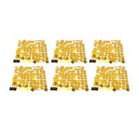 OVAQUIXI Sparkly Sequin Wall Background Panels for Wedding Party, Easy Installation, Photography Props for Dynamic Effects, 6 Pieces PVC Material (Gold)