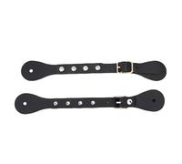 OVAQUIXI Spur Straps Boot Straps Spur Boots Equipment Adjustable Synthetic Leather Rhinestone Decorated Vintage Western Design with Metal for Horse Riding Equestrian (Black)