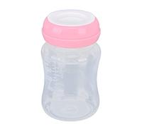 OVAQUIXI Stackable Breast Milk Storage Bottles, Transparent Design for Easy Monitoring and Cleaning, PP, Pink, for Working Mothers