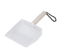 OVAQUIXI Stainless Steel Cat Litter Scoop Kit, Durable Accessories for Easy Sifting and Cleanup in Litter Boxes, Ideal for Cat Owners and Pet Lovers (White)
