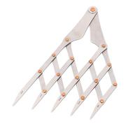 OVAQUIXI Stainless Steel Equal Distance Measuring Ruler, Accurate Measurement Quick Marking, for Decorative Nails/Grommets/Belts/Bag Making Essential, for Hand Sewing Durable (5 Teeth Without Lock