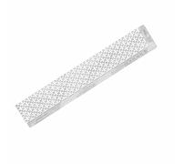 OVAQUIXI Stainless Steel Rhinestone Painting Ruler with Non-Stick Grids, Point Drill Pen for 5D Art (Stainless Steel 2)