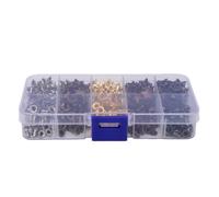 OVAQUIXI Star Rivets 12mm, 200 Sets 5 Pointed Single Sided for Leather | Metal Iron Construction, 5 Colors for Vintage Bags Belts, Compatible with Canvas Denim Fabric Accessories