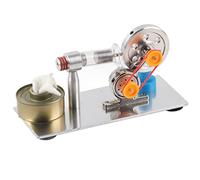 OVAQUIXI Stirling Engine Model Hot Air Engine Steam Power Physics Science Teaching Tool with LED Light for Kids Adults Educational
