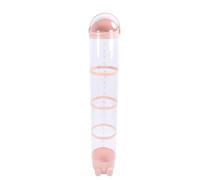 OVAQUIXI Stuffed Animal Storage Tube Transparent Large Capacity Lighted Plush Toy Organizer for Playroom Bedroom, Safe Plastic Material (Pink)