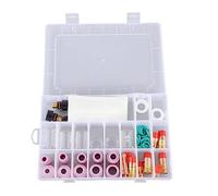 OVAQUIXI TIG Welding Torch Kit 42pcs Consumables for WP17 18 26 Argon Arc Gun Copper Ceramic Durable for Professional Use