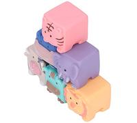 OVAQUIXI Toddler Blocks Soft Silicone Embossed Animals Relief Texture Suitable Babies 6-12 Months 6PCS