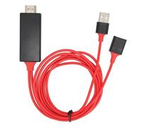 OVAQUIXI USB Female to HDMI Male HDTV Adapter Cable, HDTV Cable Adapter 1080P HD Multimedia Interface Cable Adapter for IPhoneTV Monitor Projector (Red)