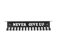 OVAQUIXI Wall Mounted Medal Hanger Heavy Duty Iron Hooks Trophy Display Shelf with 33lbs Load Capacity for Medals Keys and Lanyards (Small (18.9x11.81x0.39in))
