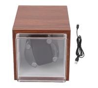 OVAQUIXI Watch Winder, 5 Rotation Directions Silent Anti Magnetic ABS Automatic Watch Winder with Dual Power Methods, for Mechanical Protection (Brown)