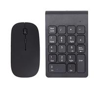 OVAQUIXI Wireless Number Pad Mouse Combo, 2.4GHz Plug & Play 18-Key USB Receiver Number Pad Keyboard 1200 DPI for Laptop, PC, Desktop