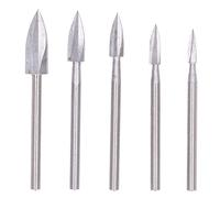 OVAQUIXI Wood Carving Set, High Speed Steel Engraving Drill Bits, 5 Piece Woodworking Tools for Carving and Metalworking